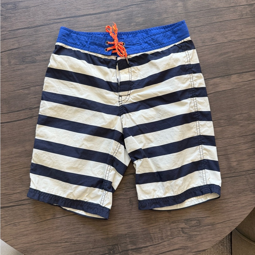 Crewcuts Blue and White Board Shorts Nautical Stripes